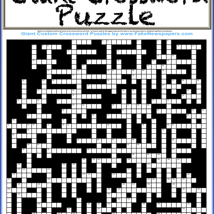 Giant Crossword Puzzle