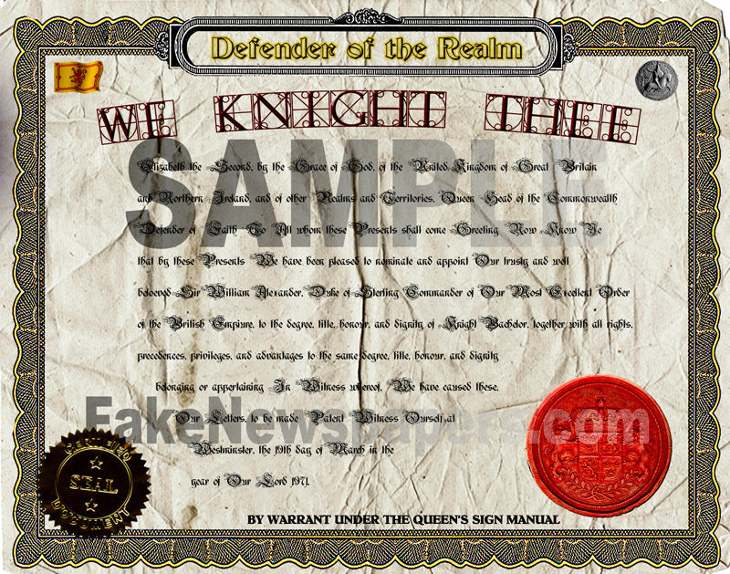 Fake Certificate