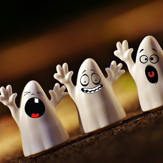 Three ghost figurine