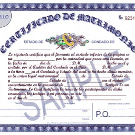 Fake Spanish Marriage Certificate