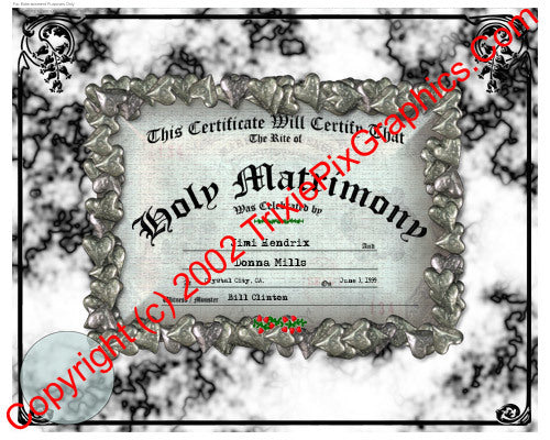 FC-10 Fake Marriage Certificate