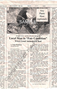 Fake Newspaper Article LOCAL MAN IN 
