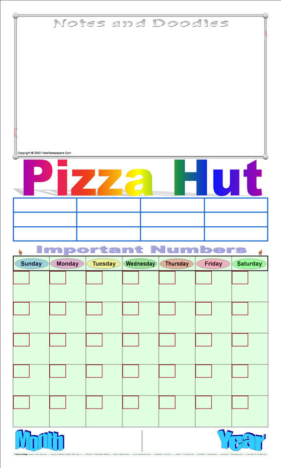 Giant Personalized Dry Erase To Do Lists and Calendars