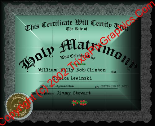 FC-16 Fake Marriage Certificate