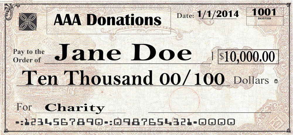 Personalized Giant Check