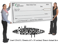 42×91 inches Giant Checks on flexible dry-erase (FCH-16)