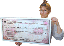 14×28 inches Giant Checks on light, semi-stiff poster board (FCH-3)