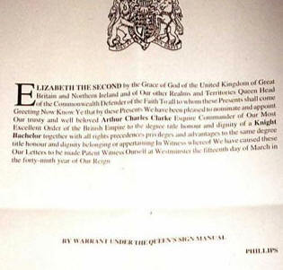 Fake Certificate Of Knighthood
