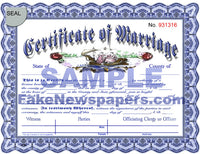 Fake Marriage Certificates