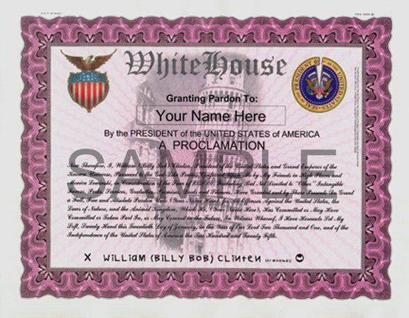 Clinton Presidential Pardon Reality Version